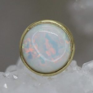 TÊTE DE PIERCING MICRODERMAL SERTI D'UNE OPAL EN OR 18K